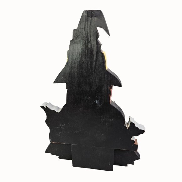 Hand Painted‎ Halloween Witch With Cauldron Wooden Decor Treat Box Whimsical Fun - Picture 6 of 10